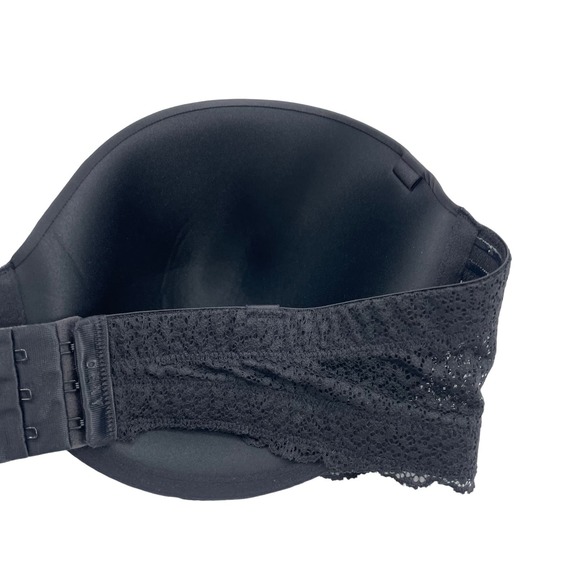 DKNY Black Modern Strapless Convertible Straps Lace Bra - Picture 5 of 10